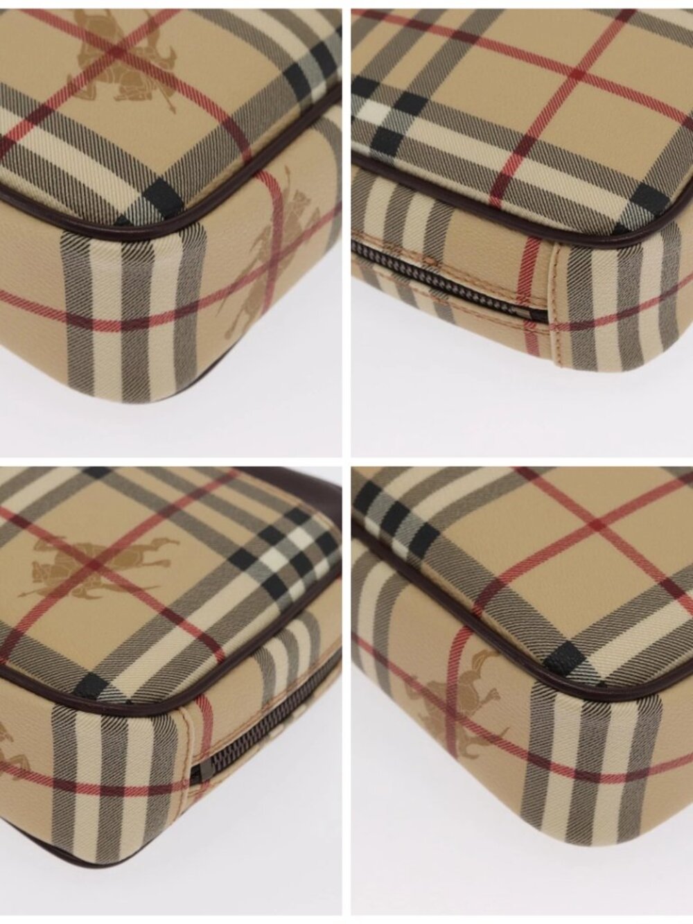 BURBERRY Nova Check Clutch Bag PVC Leather Beige Auth BA10320M - Picture 14 of 16